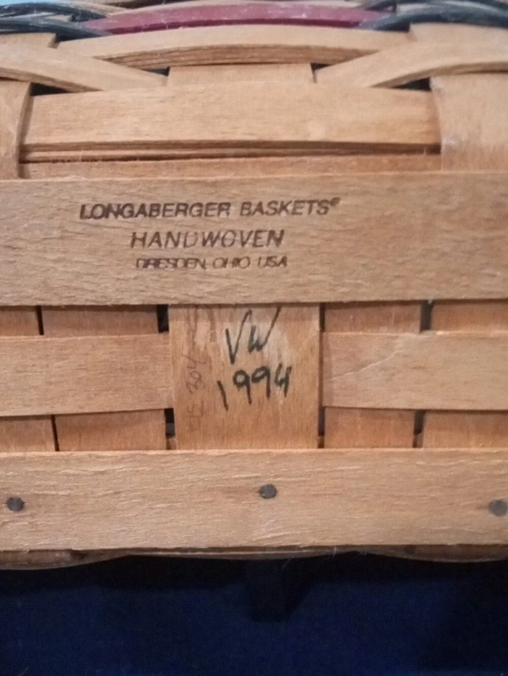 Longaberger 1994 Candle Basket - All-American Series
